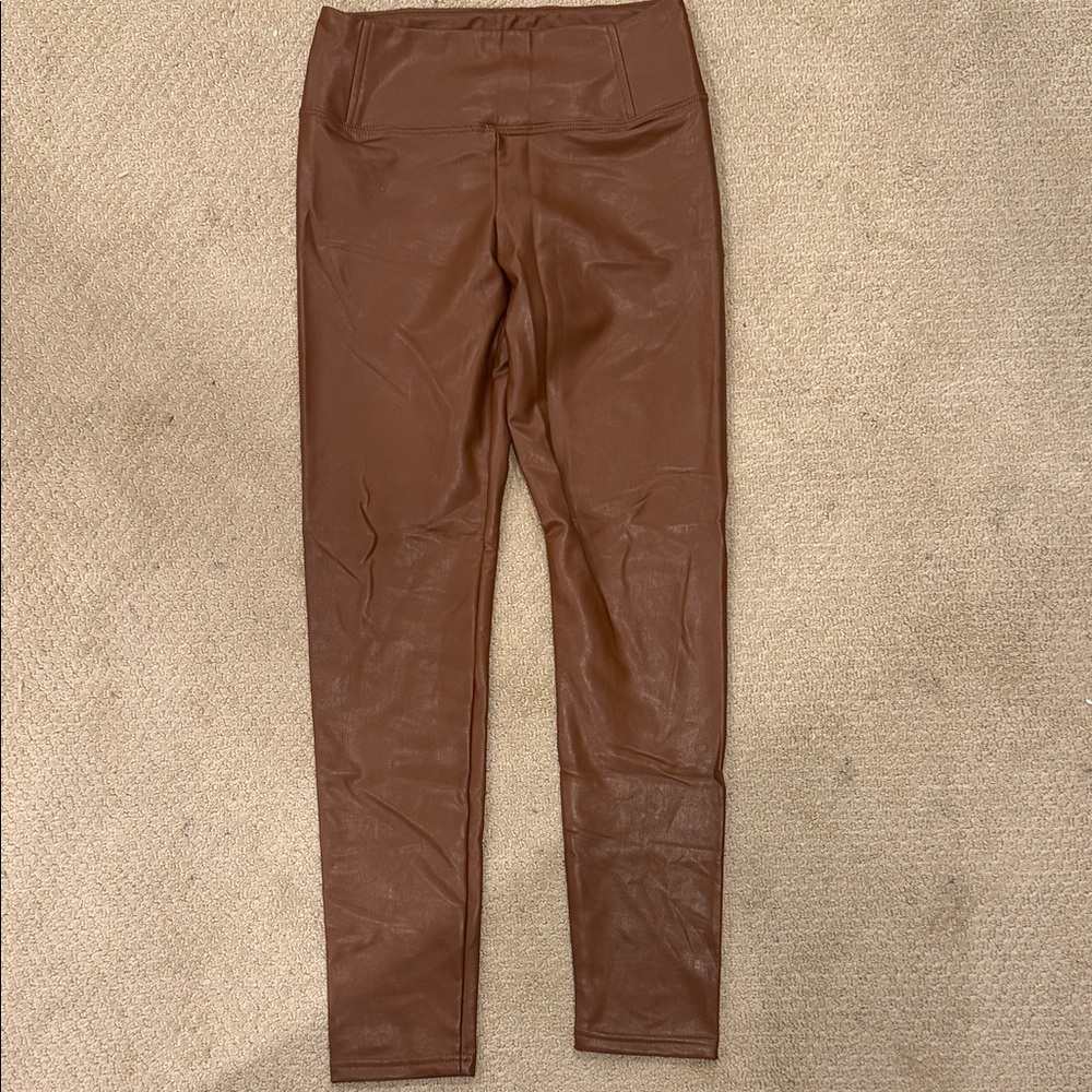 Bagatelle Tan Faux Leather Pants